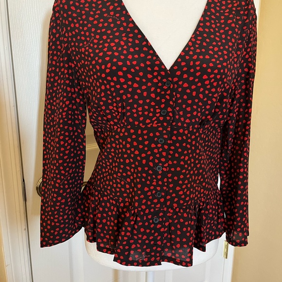 From Future Black and Red Silk Blouse/ Top - Picture 2 of 10